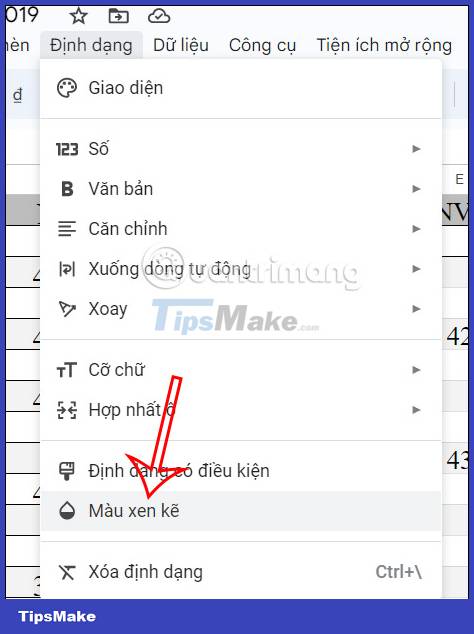 Instructions for coloring cells and text in Google Sheets Picture 4