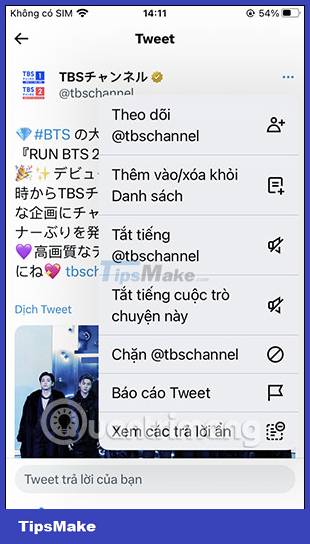 Picture 6 of Instructions for creating bookmarks in Twitter