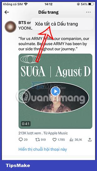 Picture 7 of Instructions for creating bookmarks in Twitter