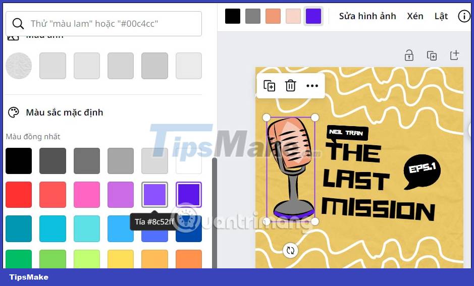 Instructions for creating podcast covers on Canva Picture 6