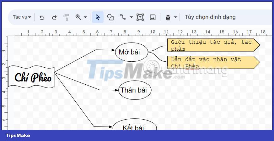 Picture 8 of Instructions for drawing mind maps in Google Docs