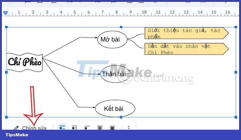 Picture 9 of Instructions for drawing mind maps in Google Docs