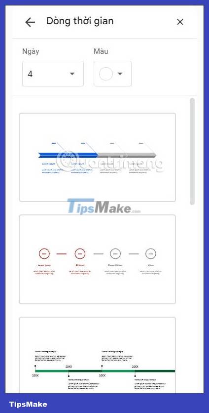 Instructions for drawing Timeline diagrams on Google Slides Picture 2