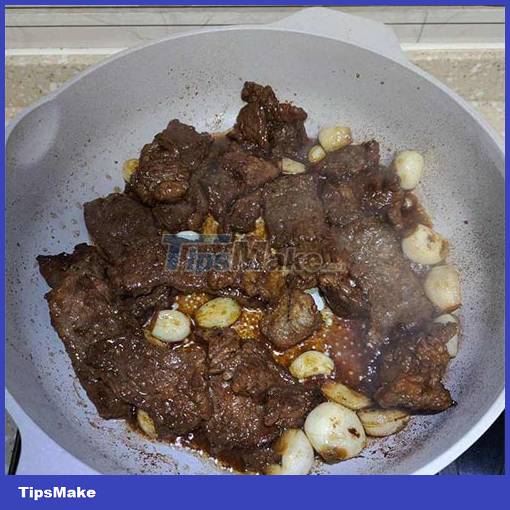 Instructions for making delicious garlic fried meat Picture 4