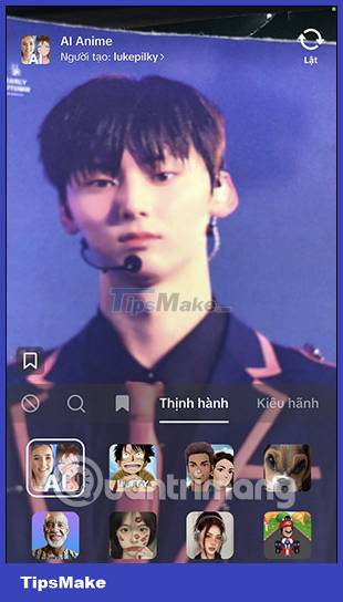 Instructions for recording AI Anime filter videos on TikTok Picture 6