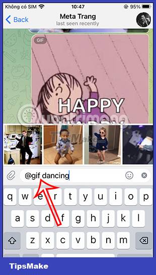 Instructions for sending GIFs on Telegram Picture 9