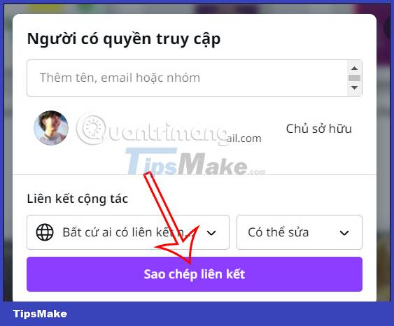 Instructions for sharing designs on Canva Picture 6