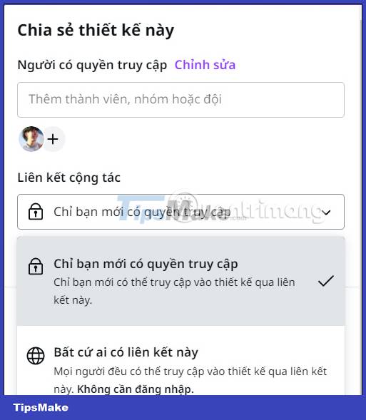 Instructions for sharing designs on Canva Picture 8