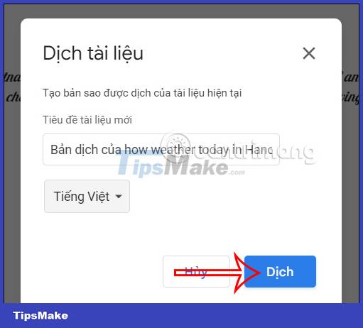 Picture 4 of Instructions for translating text on Google Docs