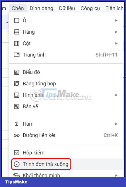 Instructions for using Dropdown Chips in Google Sheets Picture 1