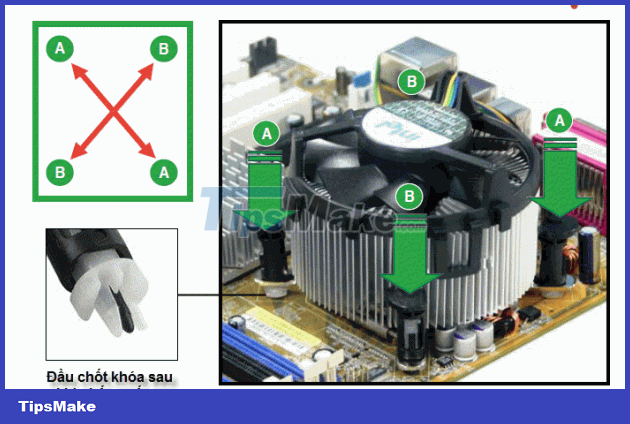 Instructions on how to assemble a cooling fan for standard CPU LGA775 Picture 2