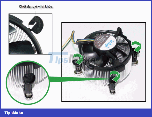 Instructions on how to remove the cooling fan of the standard CPU LGA775 Picture 5