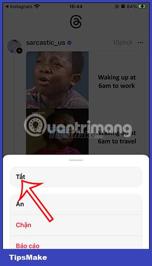 Instructions to block someone's posts on Threads Picture 2