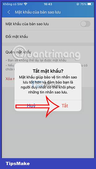 Instructions to create a backup password on Zalo Picture 9