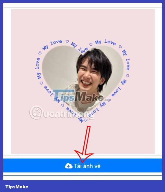 Instructions to create a heart avatar with a name around Picture 5
