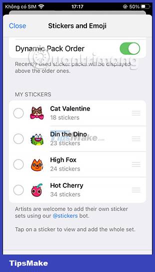 Instructions to download stickers on Telegram Picture 11