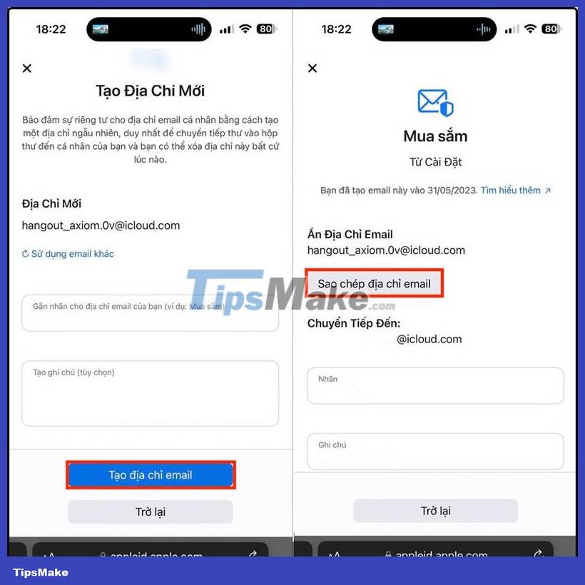 Instructions to hide email addresses on iPhone with virtual email Picture 3