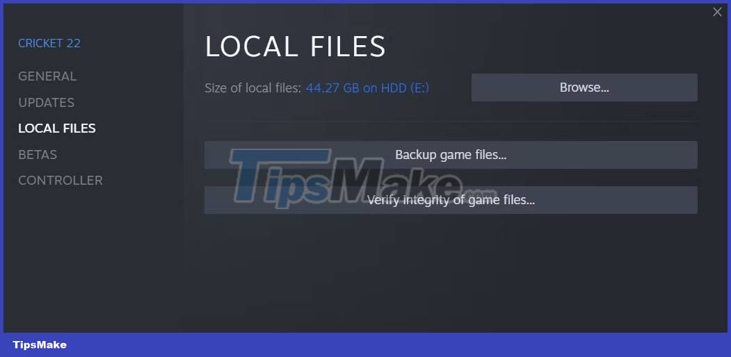 Instructions to repair game files on different launchers