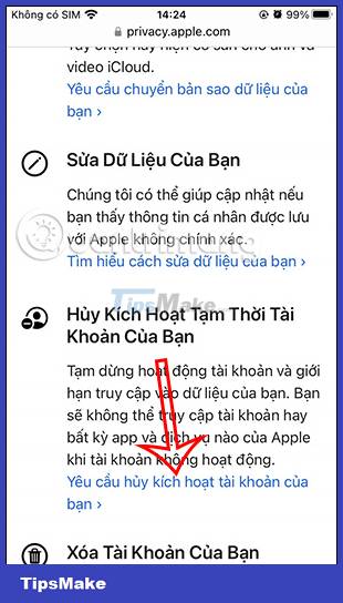 Instructions to temporarily deactivate iCloud Picture 7