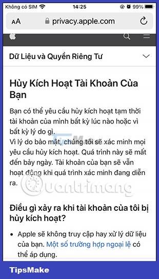 Instructions to temporarily deactivate iCloud Picture 8