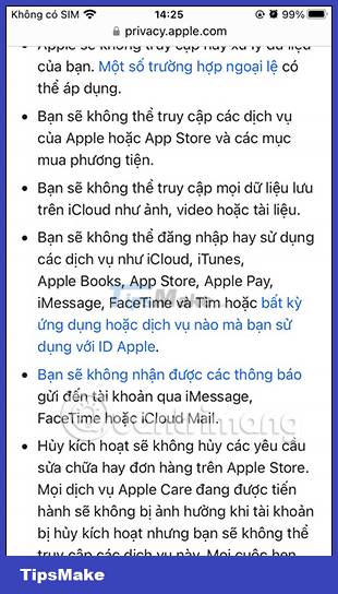 Instructions to temporarily deactivate iCloud Picture 9