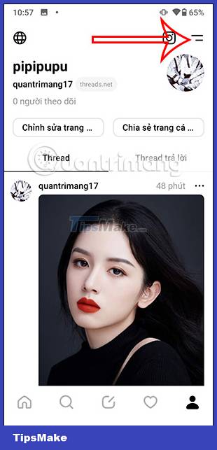 Instructions to turn off notifications on Threads Picture 2