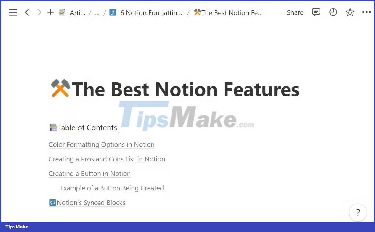 Notion formatting tips help you take notes easily Picture 5