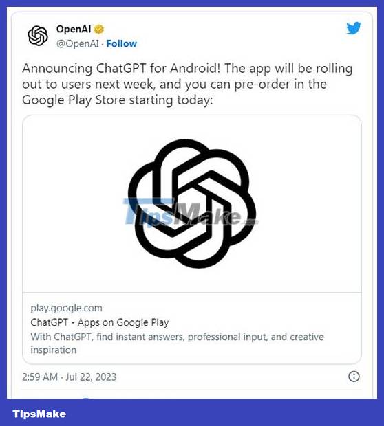 OpenAI Announces ChatGPT App For Android