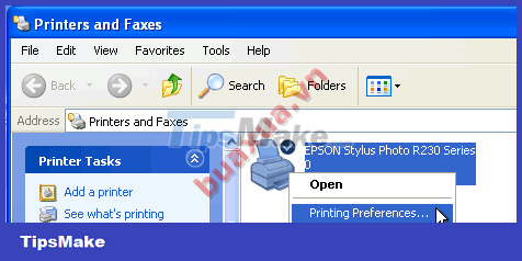 Set The Basic Parameters For The Color Printer - TipsMake.com