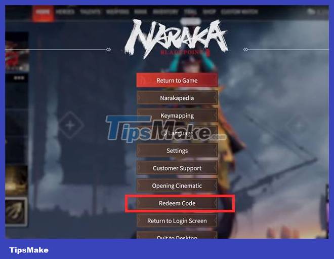 The latest Naraka Bladepoint code and how to enter the code