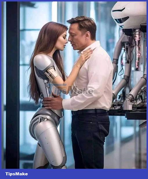 The Truth Behind The Shocking Photo Of Billionaire Elon Musk Kissing A Robot 0729