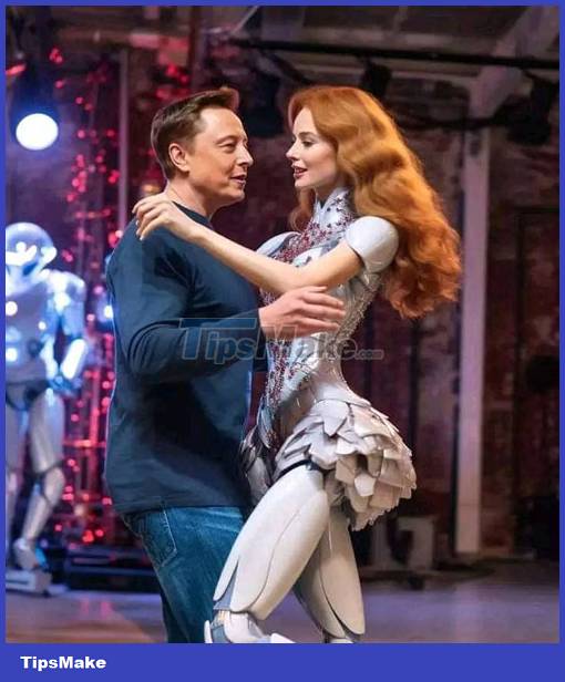 Picture 2 of The truth behind the shocking photo of billionaire Elon Musk kissing a robot