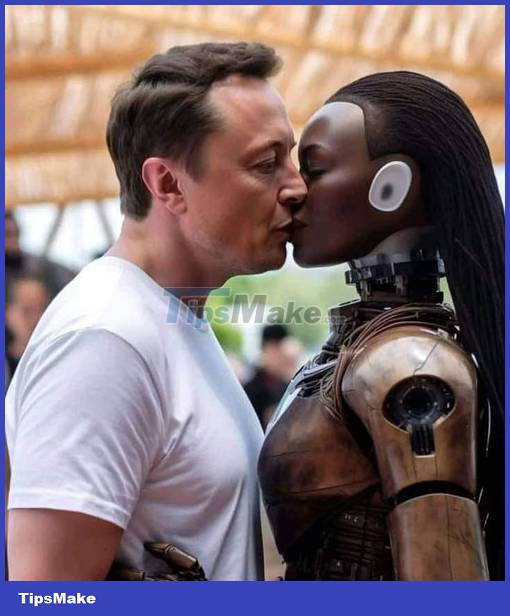 Picture 3 of The truth behind the shocking photo of billionaire Elon Musk kissing a robot