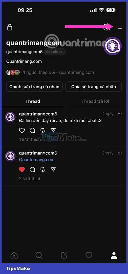 What happens if you disable the Threads account? Picture 2
