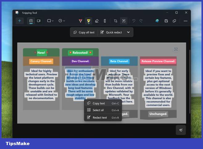 Picture 1 of Windows 11 adds a new optical text recognition feature to the Snipping Tool