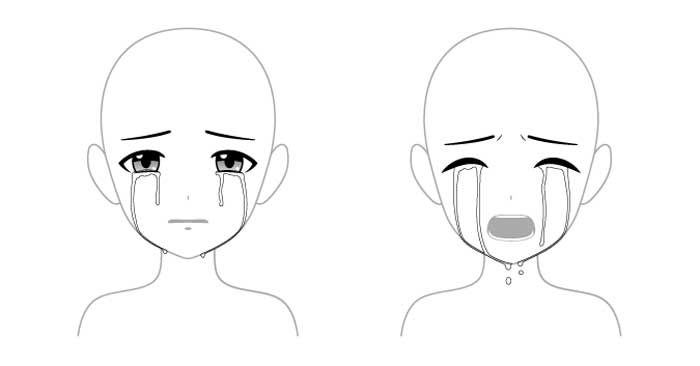 How To Draw Crying Anime Eyes 