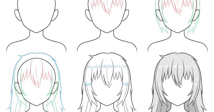 How to draw messy hair for characters in anime/manga - TipsMake.com