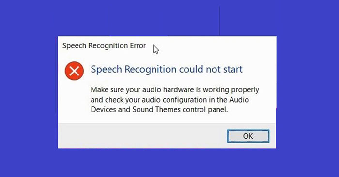 speech recognition could not start