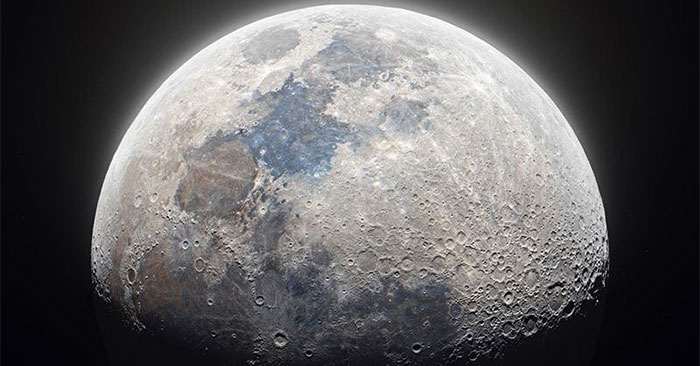 The image of the Moon combined from 280,000 extremely detailed images ...