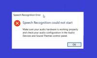 How to fix 'Speech Recognition Could Not Start' error on Windows