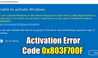 How to fix Windows activation error 0x803F700F