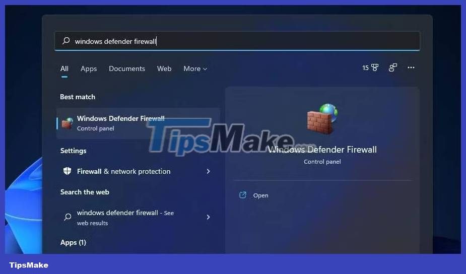 10 ways to open the Control Panel Windows Firewall applet in Windows 11 Picture 5