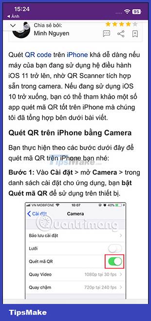 4 very simple ways to scan QR codes on iPhone Picture 7