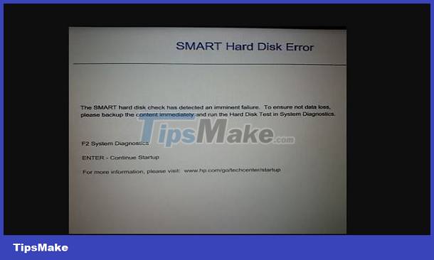Computer has smart hard disk error - Instructions for fixing errors Picture 1
