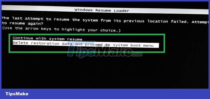 Computer has Windows Resume Loader, suggestions on how to fix it