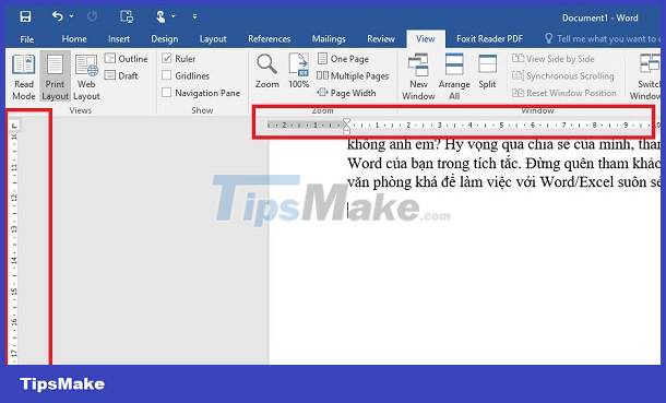 Find the hidden Ruler bar in Word very quickly Picture 1