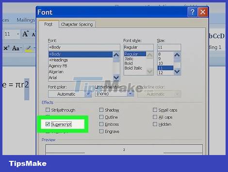 How to Add Exponents in Microsoft Word Picture 7