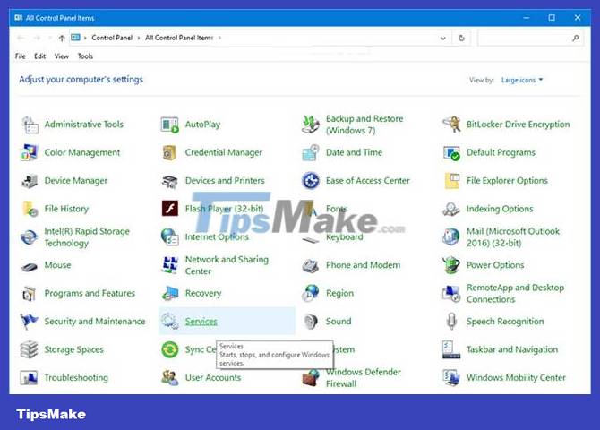 How to add Services to Control Panel in Windows 10, 8 and 7 Picture 1
