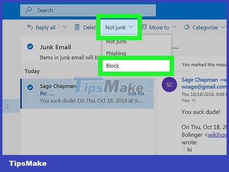 How to Block Contacts on Outlook Mail Picture 19