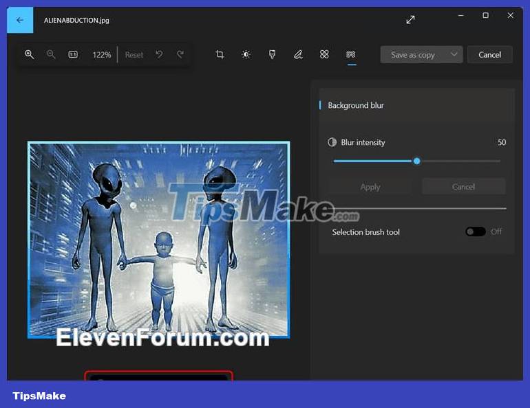 How to blur image background in Photos Windows 11 app Picture 3